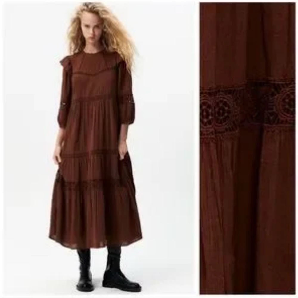 Zara Elegant Brown Women's Dress